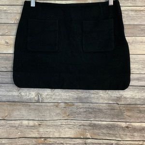 Sezane Black Wool Blend Mini Skirt